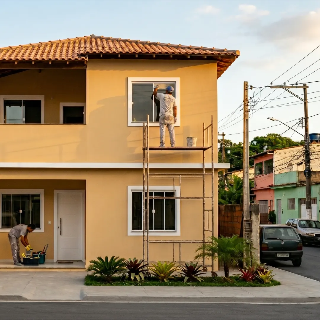 Equipe AM Engenharia em reforma residencial